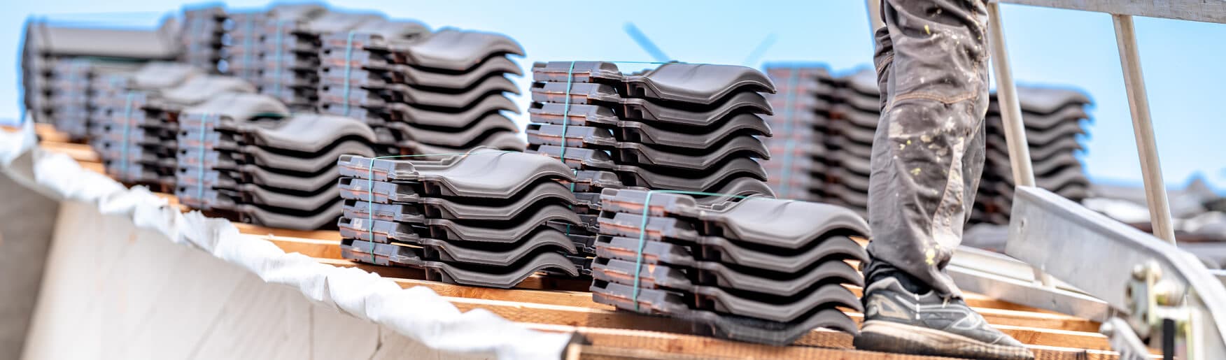 Photo de tuile sur une toiture