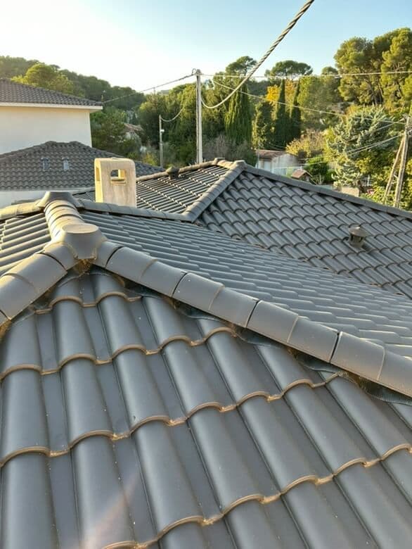 Réparation d'un chéneau sur toiture à Rove