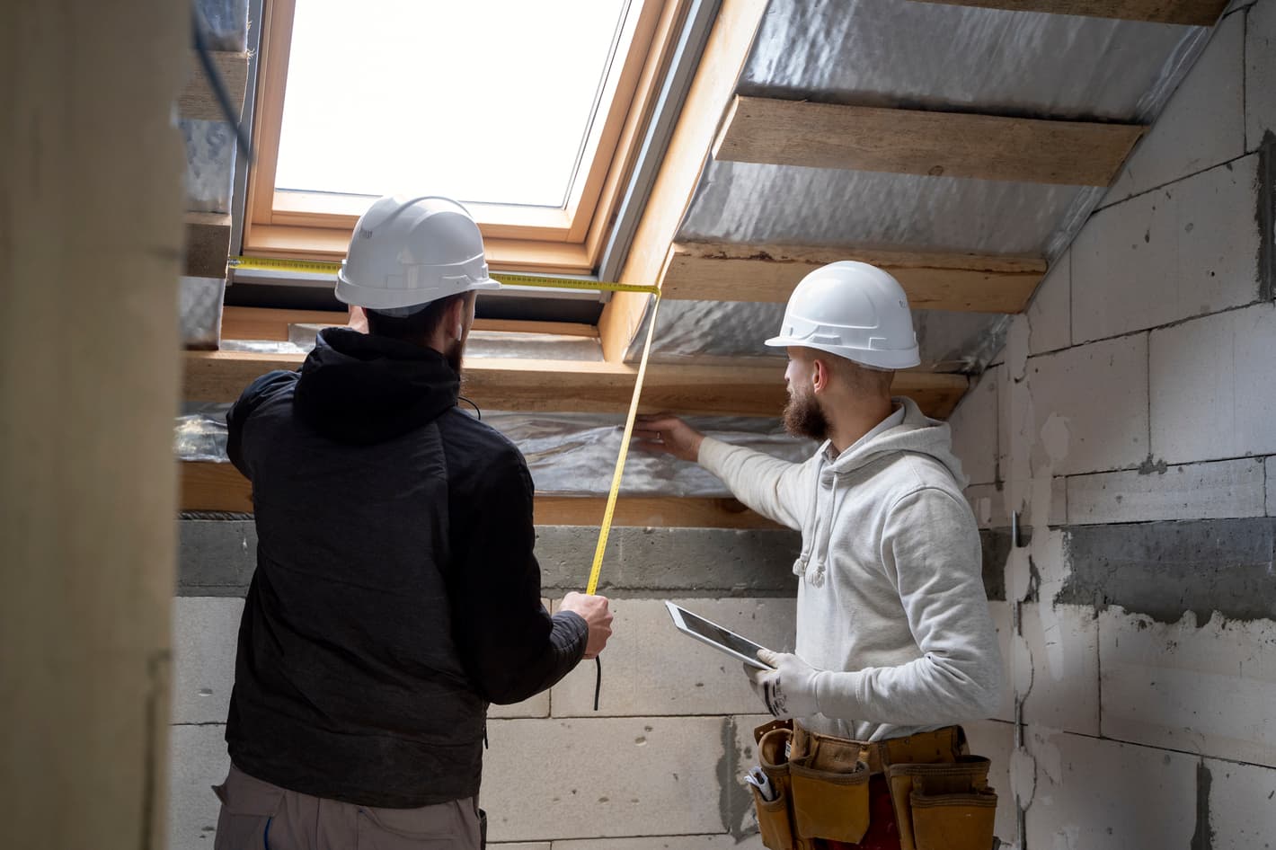 Fenêtre de toit Velux posée sur une couverture en tuiles